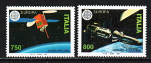 Италия 1991, Европа, Космос, 2 марки